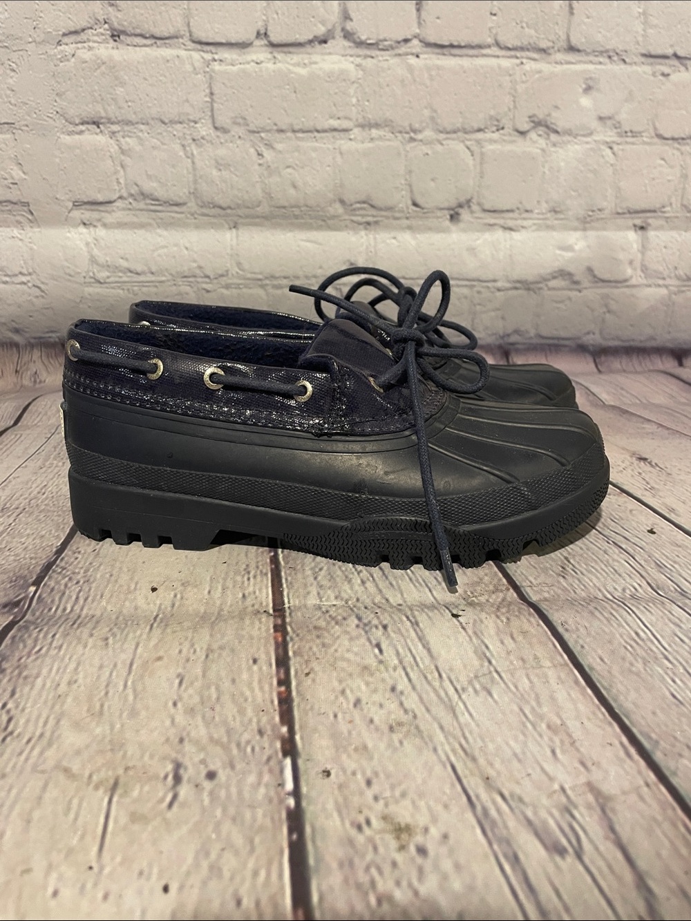 Sperry Navy Men's Duck Boat Shoes with Lug Sole